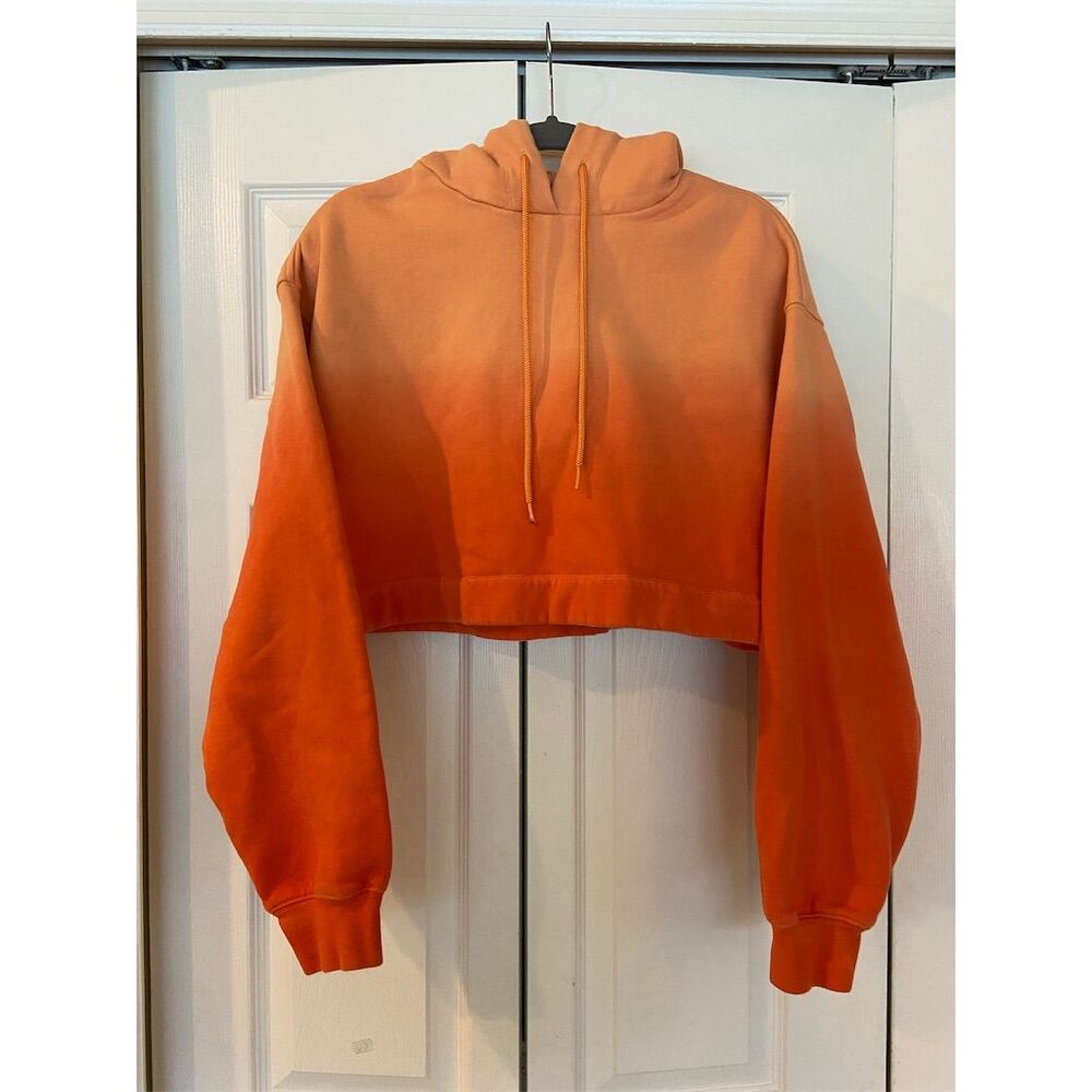 Alo Yoga Women's Ombre Cropped Hoodie Orange Size M Casual Fall